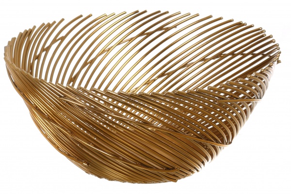 Фруктовница PANACHE Woven Metal 12 см золото 