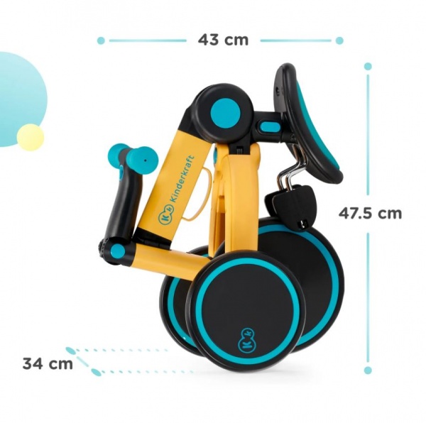 Велосипед детский Kinderkraft 3 в 1 4TRIKE Primrose Yellow желтый KR4TRI00YEL0000 
