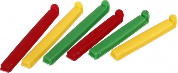 Зажимы для пакетов 6 шт пластик