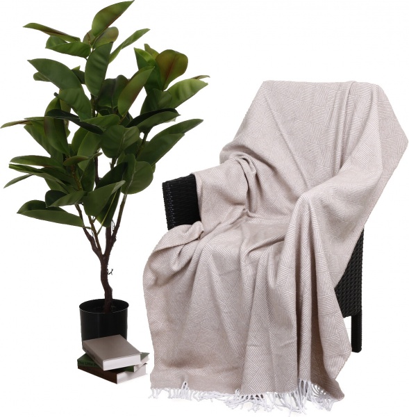 Плед Валенсія 140x200 см бежевий Vladi 