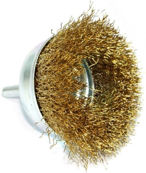 Щітка чашкова дріт 75мм, витий (рифлений) хвост.6мм d0,3 об/хв 4500 стальний дріт S&R 136630075