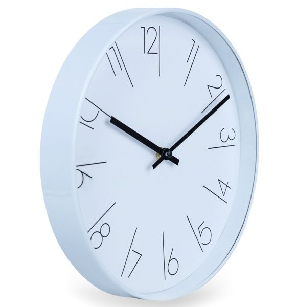Часы настенные Астрид 30 см белый с полосами