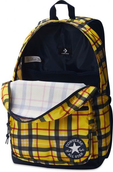 Рюкзак Converse Go 2 Backpack YELLOW_PLAID/OBSIDIAN 10019901-745 чорний із жовтим
