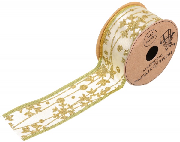 Стрічка декоративна золота 38х2700 мм ANM800400 