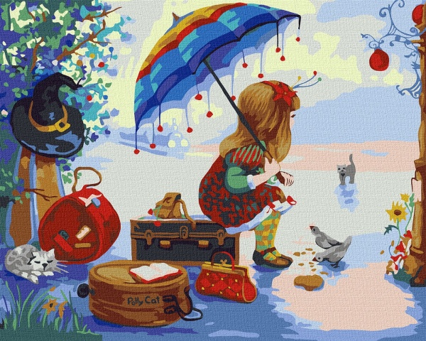 Картина по номерам Поликэт отправляется в путешествие 40х50 см Идейка 