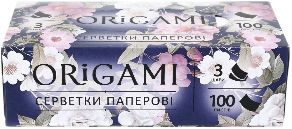 Салфетки гигиенические в коробке ORIGAMI Deluxe 100 шт.