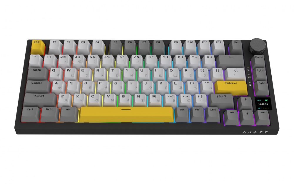 Клавиатура беспроводная Ajazz AK820 Pro Flying Fish Switch (AK820PRO-FF-BGY) black