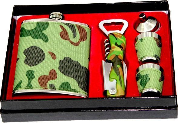 Набор подарочный с флягой и открывалкой Камуфляж A132