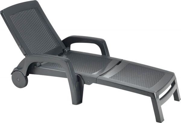Лежак Miami антрацит 70x190 см 