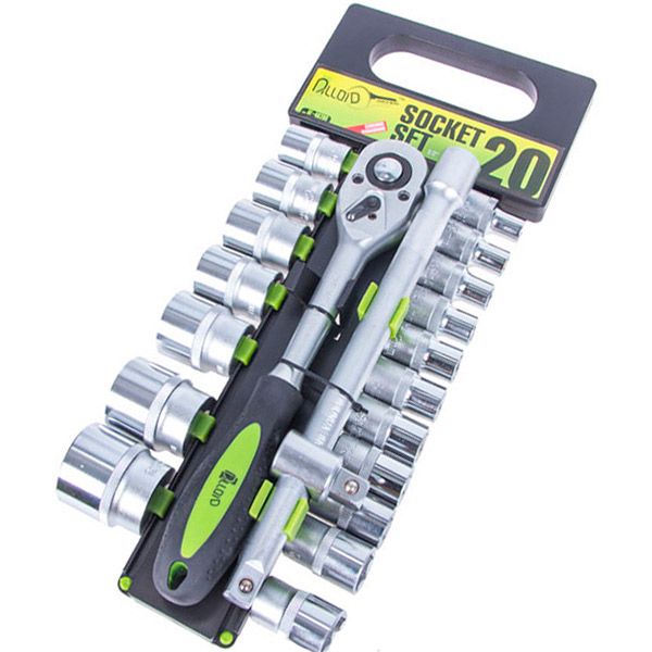 Набір головок Набір головок торцевих з тріскачкою Alloid 20 шт. НГ-4020П