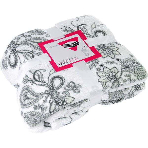 Плед мікрофібра Underprice Версаль сірий 160x200 см