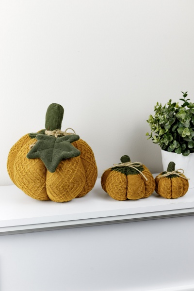 Декоративное изделие Тыква Small Охра 15x15 см охра светлая Прованс 