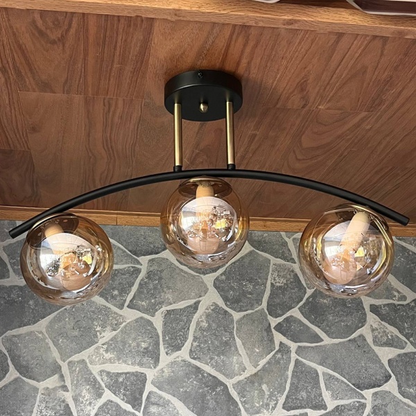 Люстра потолочная Blitz 3x40 Вт E14 черный/золото 8237-43 