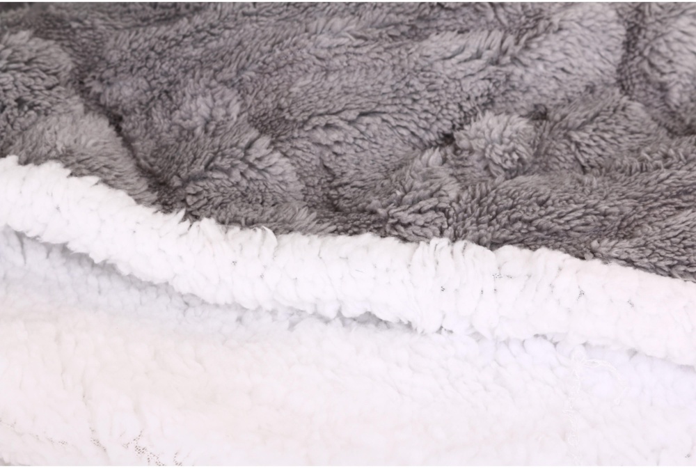 Плед Double Jacquard Sherpa 160x200 см серый La Nuit