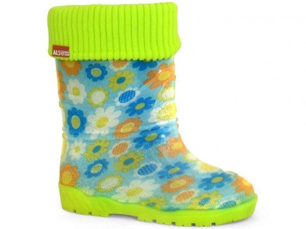 Чоботи гумові Alisa Line Ромашки р.25 блакитний 