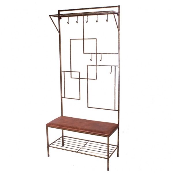 Вішалка для одягу Метал Арт Мадрид 900х400х2000 мм коричневий
