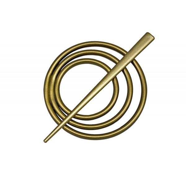 Заколка Круг d90 мм антик темный В0004-6 MISLT