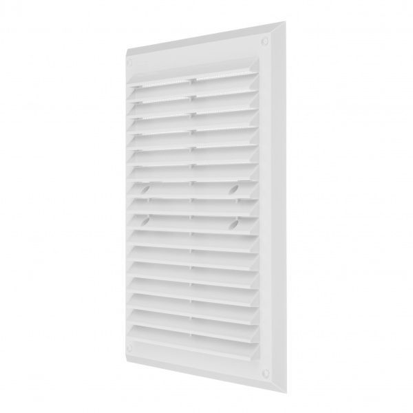 Гратка для вентиляції MiniMax з сіткою проти комах 265 х 190 мм (1105) пластик білий 