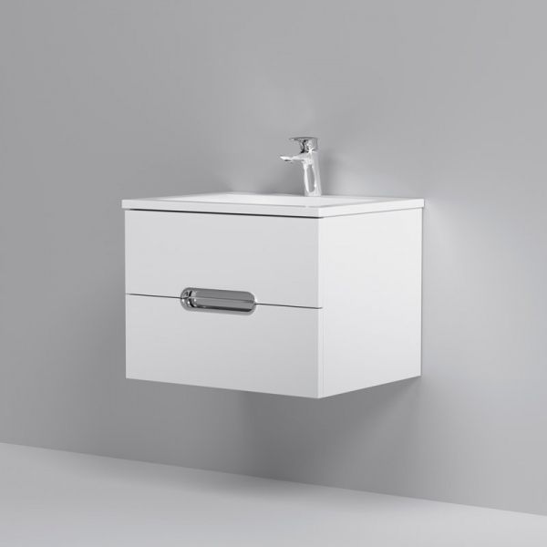 Тумба подвесная AM.PM білий глянець с умывальником Spirit 60 см