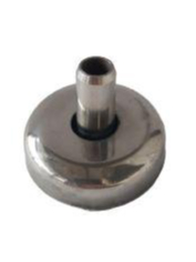 З'єднувач леєра прямий (стіна) Ø 38 мм в поручень Ø 12 мм ПВН-3801 