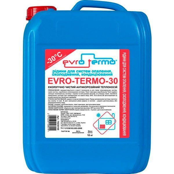 Рідина для систем опалення Evro-Tеrmо -30 (10кг)