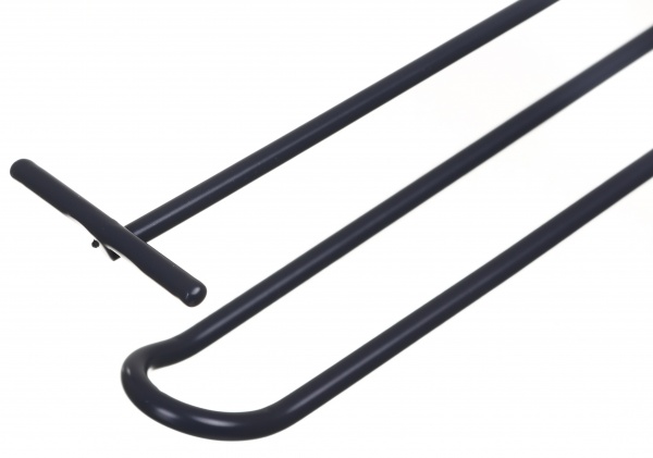 Крючок на сетку двойной с ценникодержателем 200 мм 10 шт. графит Array