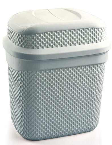 Контейнер для сміття Ucsan Plastik DROP 4 л сірий металік 131005.2