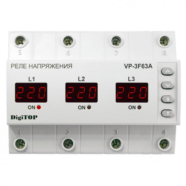 Реле напряжения трехфазное DigiTOP VP-3F63A