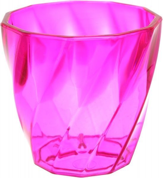 Кашпо Оранжерея для кактусов и суккулентов «Волна» фигурный 0,4л розовый прозрачный 
