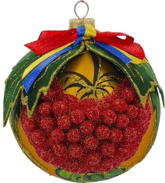 Шар стеклянный Калина d100 К-305-100 золотой