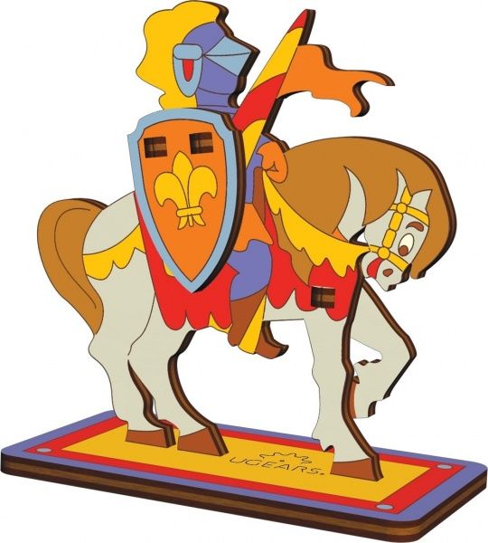 Раскраска UGEARS Рыцарь