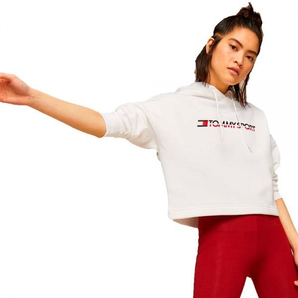 Джемпер Tommy Hilfiger CROPPED FLEECE HOODY S10S100360100 р. M белый