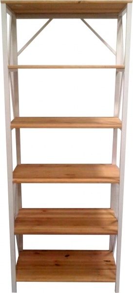 Этажерка LEVOR Wood Лофт на 6 полок 1870x750x400 мм белый