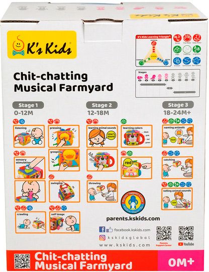 Развивающая игрушка K`s Kids Куб Ферма с музыкальными эффектами KA10603-GB