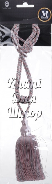 Подхват для штор 2019-54-K-122 розовый/серый Majestic