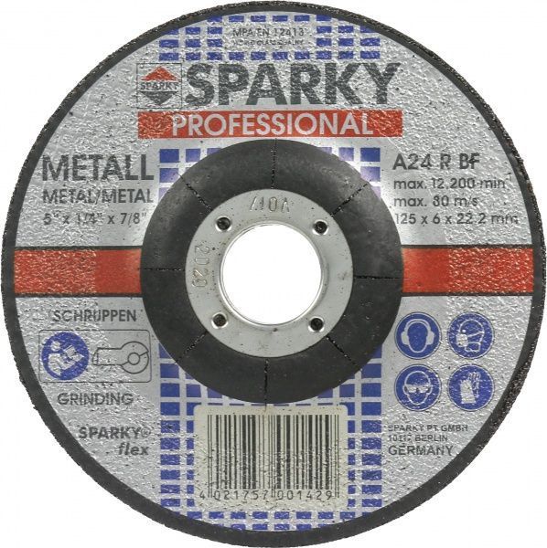 Круг зачисний по металу Sparky 125x6,0x22,2 мм