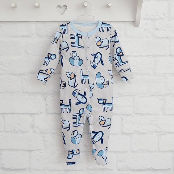 Чоловічок для хлопчика Blanka Собачки р.86 сірий 110248 