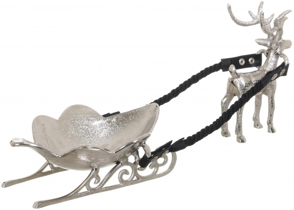 Статуэтка оленья упряжка 56x24x20 14377