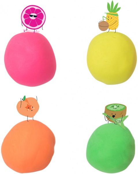 Пластилін Tutti-Frutti Морозиво неон BJTT15062