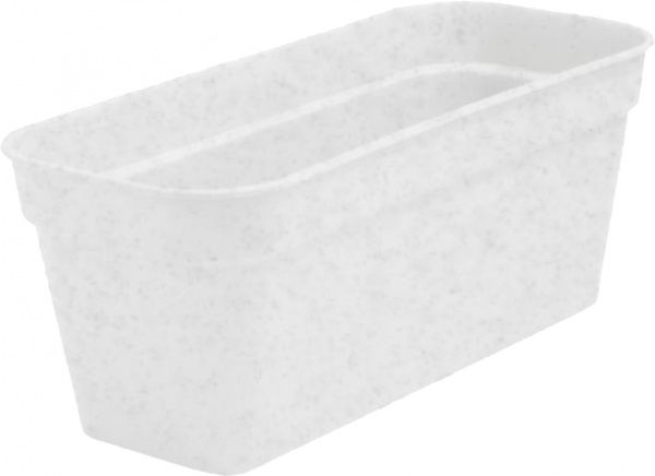 Вазон пластиковий Глорія балконний 40х18см прямокутний білий 