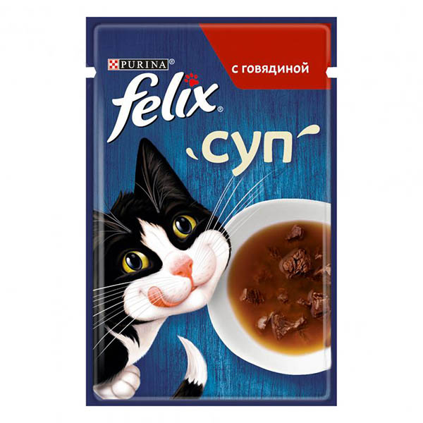 Корм для котів Felix Soup з яловичиною 48 г