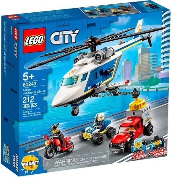 Конструктор LEGO City Погоня на полицейском вертолете 60243