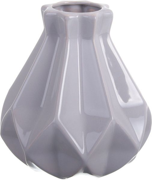 Ваза Орігамі-4 Сіра Н 30 см Наша Кераміка