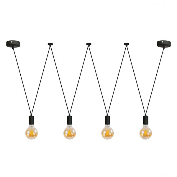 Світильник підвісний Светкомплект EC 208 8xE27 чорний 