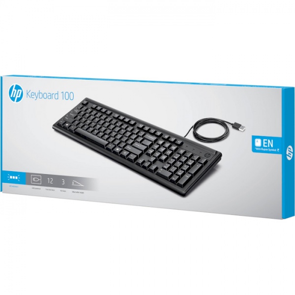 Клавіатура HP 100 (2UN30AA) black 