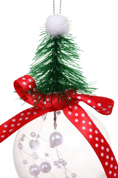 Декоративна підвіска Куля 13 см прозорий HFG20060W