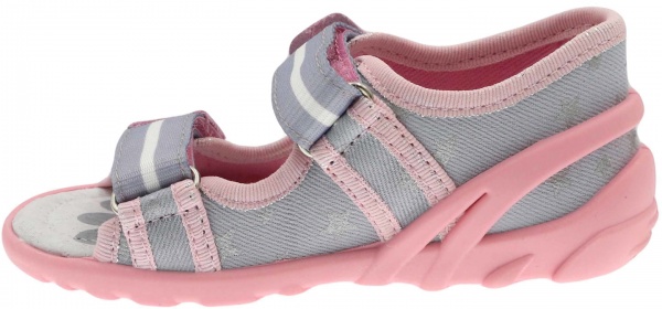 Сандалии для девочек RenBut текстильные с профилированной стелькой Звезда р.24 серый 13-112NP-0616-24 