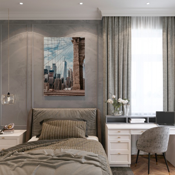 Картина на холсте Бруклинский мост 50x70 см WS Holst 14082219,2 