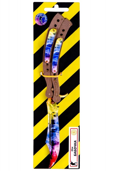 Іграшкова зброя Сувенир Декор Ніж Метелик CS GO (Marble Fade)