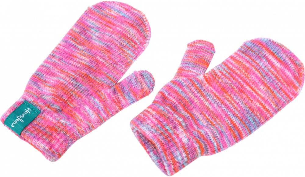 Рукавицы HW для девочек р.10-12 /розовый меланж